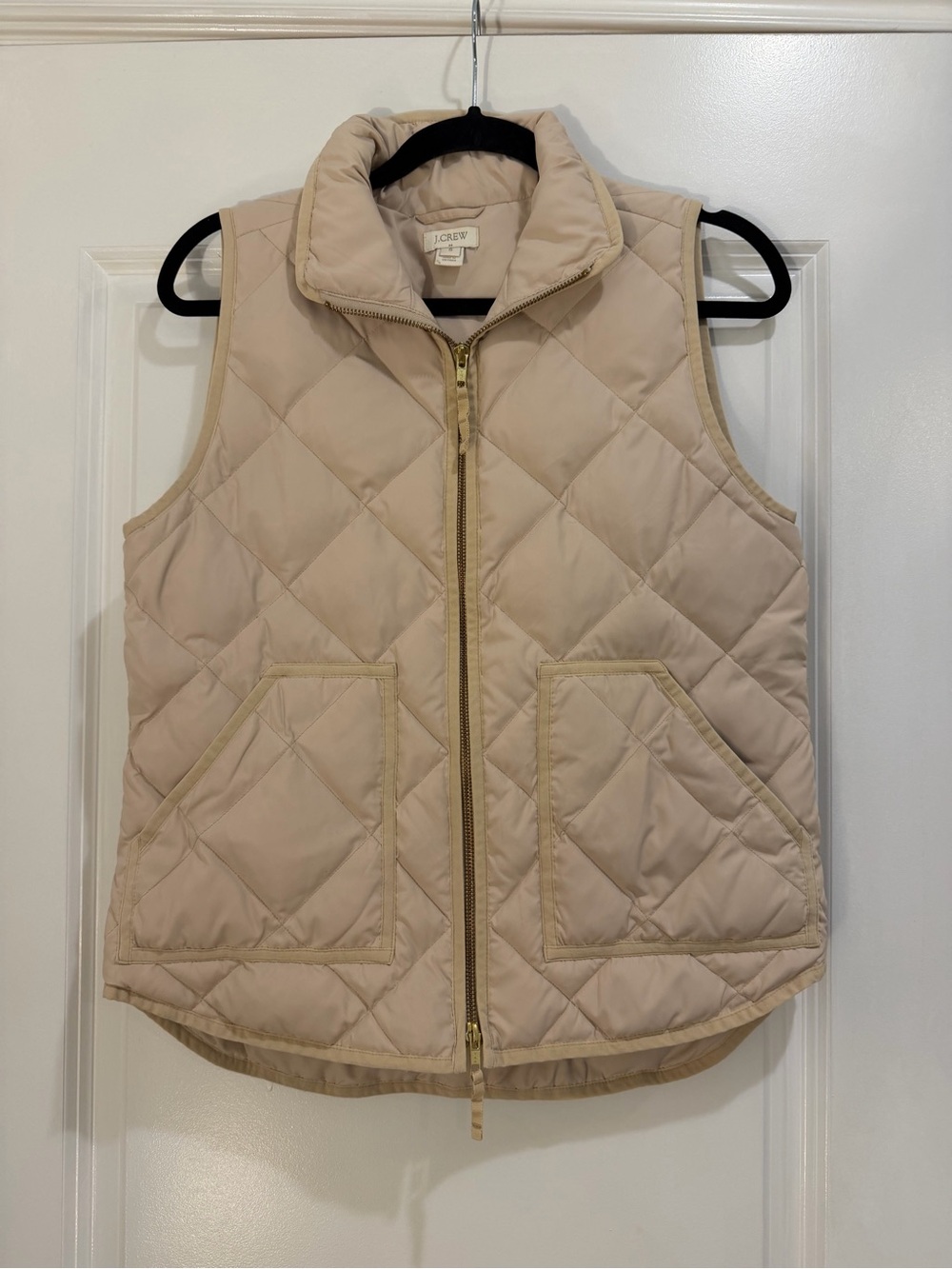 SIZE S | J. Crew Women's Quilted Puffer Vest in Beige